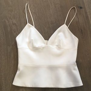 L’agence white tank top
